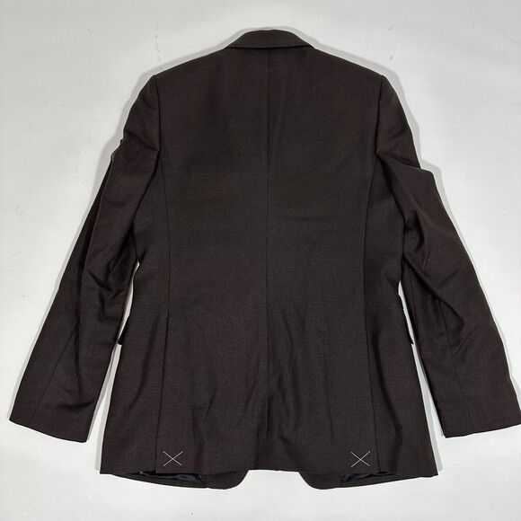 Burberry Runway Size 6 Wool Brown Blazer Jacket Silk Scarf Detail NWT $2,550 - Picture 3 of 14